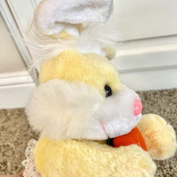 Vintage Liberty Bell Christmas Yellow Easter Bunny Rabbit Plush Stuffed Toy - Picture 14 of 14